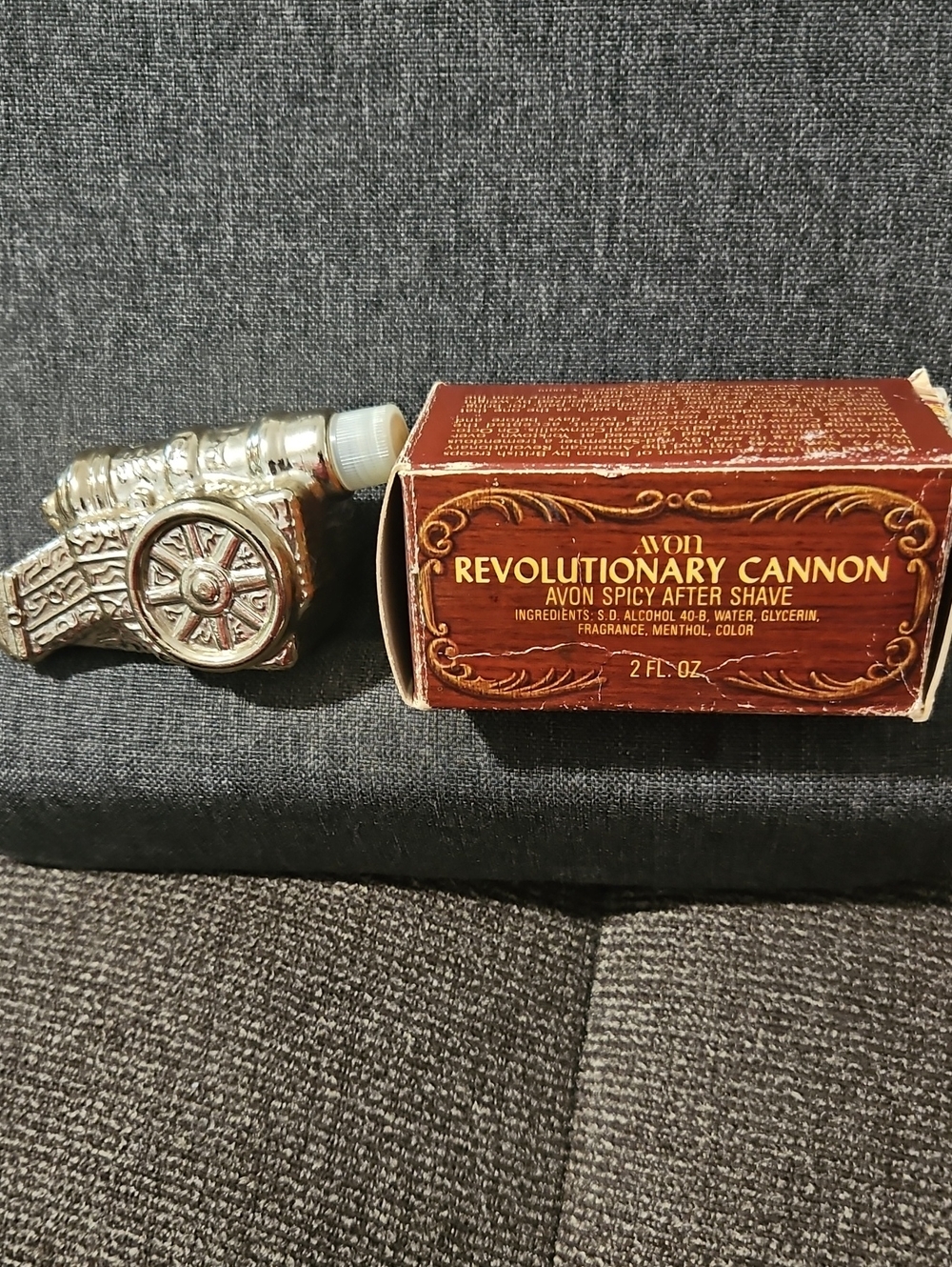 Avon Revolutionary Cannon After Shave - Brown and Gold